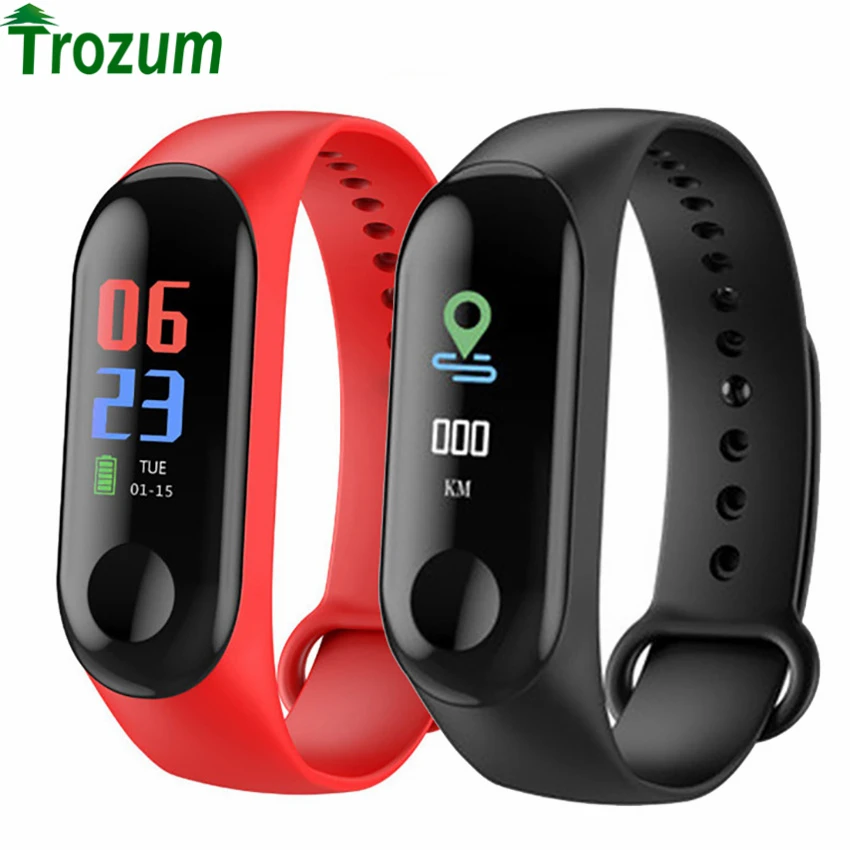 

M3 C Smart Watch Bracelet Heart Rate Blood Pressure Monitor Pulse Wristband Fitness OLED Tracker For Iphone Xiaomi PK mi band 3