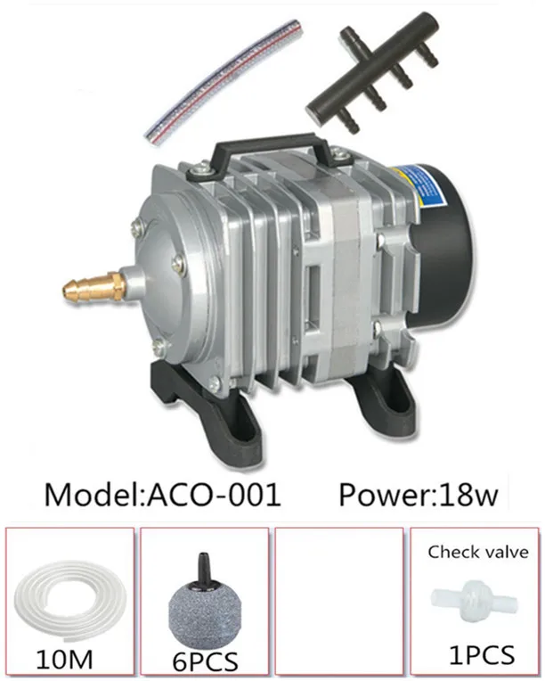 Resun ACO 001 003 004 006 008 008A 012 012A 018 018A Электромагнитная воздушный насос ACO-001 ACO-003 ACO-004 ACO-006 ACO-008 ACO-012 - Цвет: RESUN ACO001 a set
