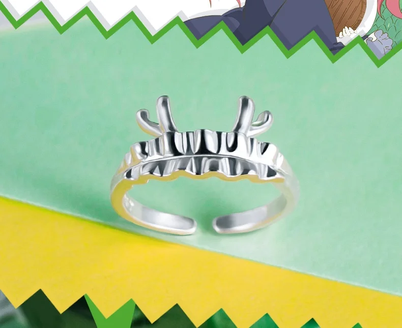 Miss Kobayashi's Dragon Maid Tohru кольцо на палец с рожками дракона 925 серебряное