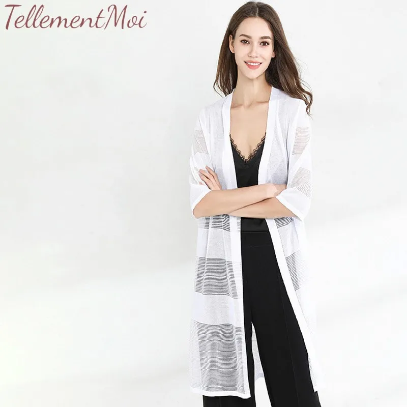 

Thin Knitted Cardigans For Women Sweater Long Jacket Hollow Out Loose Shawl 2019 Summer Air Conditioning Coat Shirt