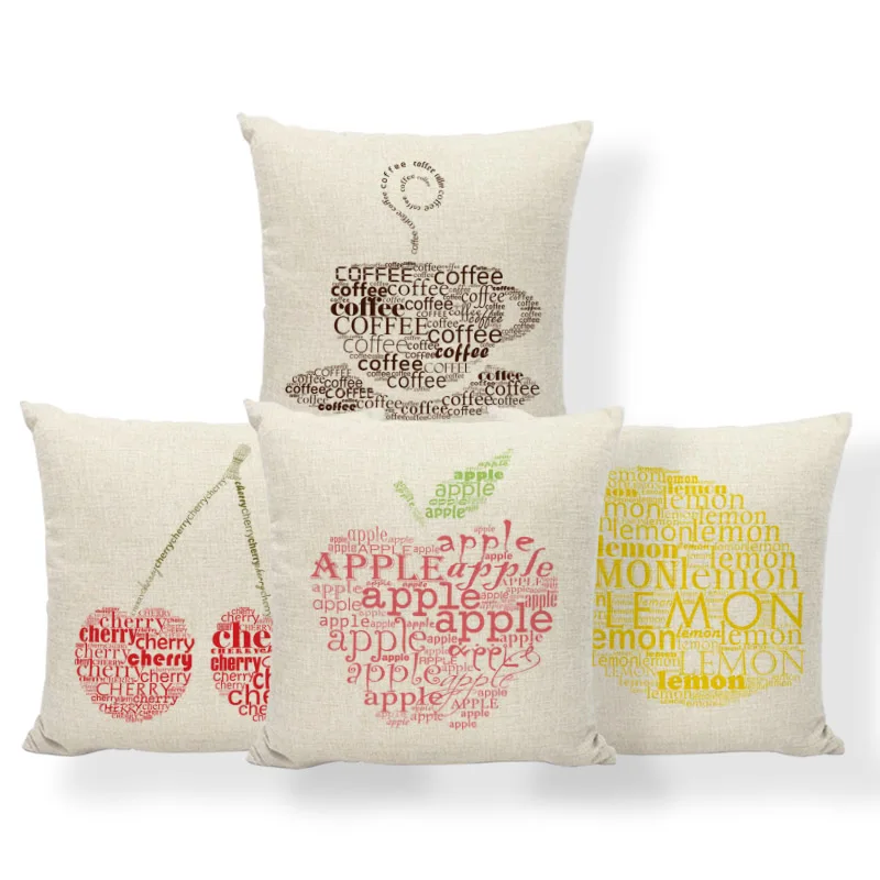 

Music Fruit Pillow Cover Apple Cherry Mango Banana Orange Pear Dragon Fruit Decorations Guitar Piano Bass Headset Cushion Cover