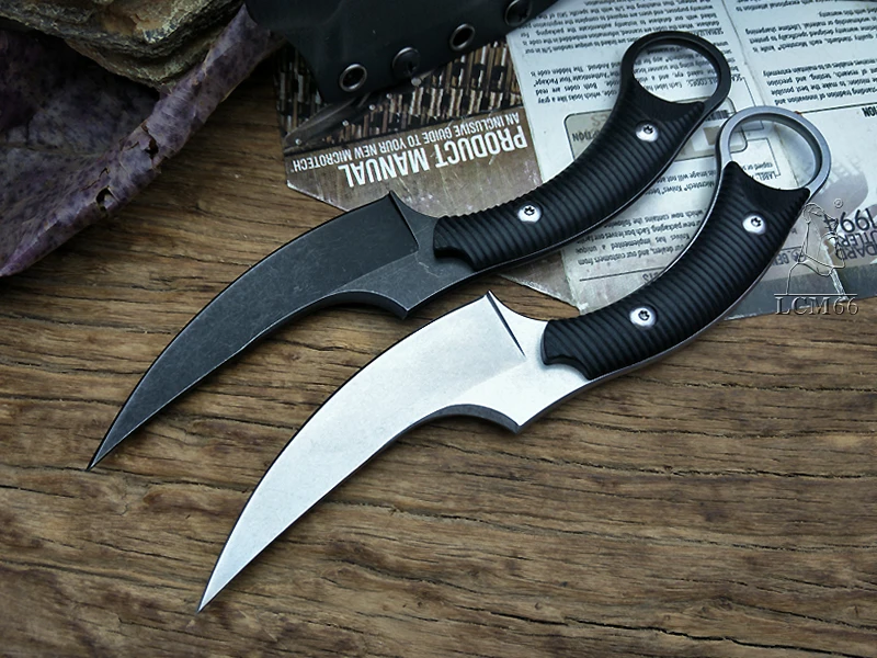 Тактический нож Mako karambit, M690, лезвие из нержавеющей стали, охотничьи ножи для выживания, фиксированные ножи, Черная Ручка G10, нож-коготь Bastine, инструмент