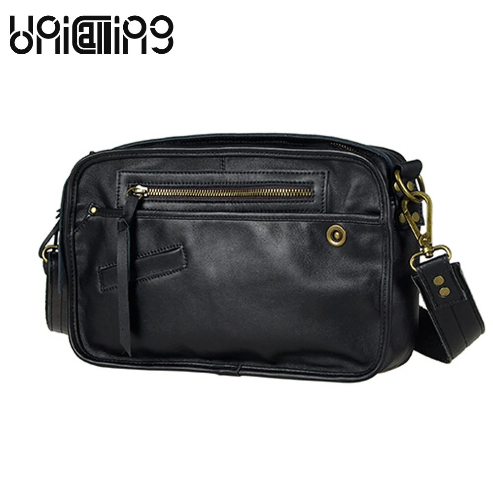 High end European and American Style Genuine Horsehide Leather men&#39;s Baguette bag messenger ...