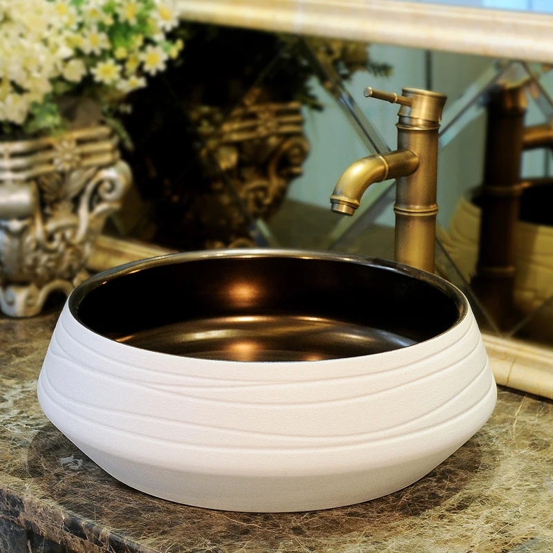 Jingdezhen factory directly ceramic hand painted porcelain wash basin