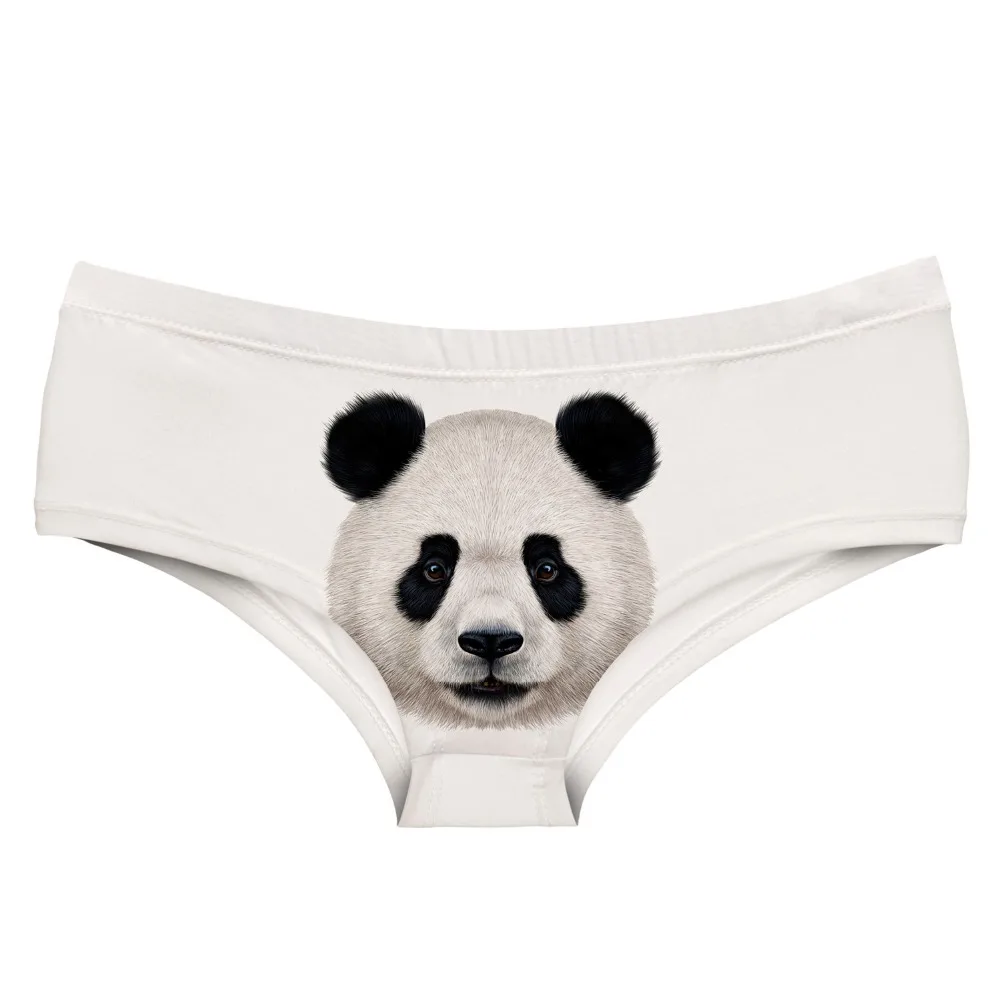 

LEIMOLIS Panda white funny print sexy hot panties female kawaii Lovely underwear push up briefs women lingerie thongs