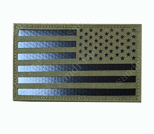 Флаг США ИК светоотражающая военная армия тактический боевой вышивка заплатка для одежды эмблема Аппликации, бейджи - Цвет: Right