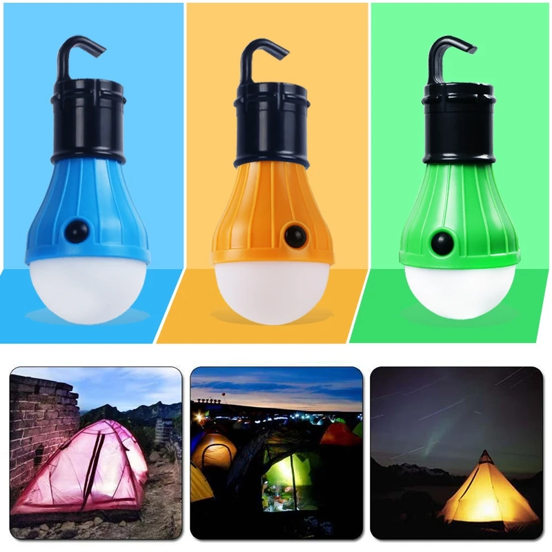 Koop Mini Draagbare Kamp Lantaarn Lamp Tent Licht LED Emergency Lamp Waterdicht Opknoping Haak Zaklamp Voor Camping 4 Kleuren Gebruik 3 * AAA