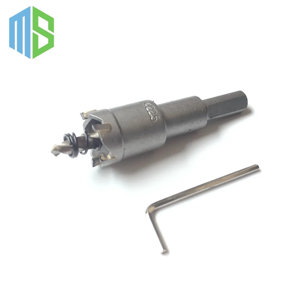 22.5mm Metalworking tungsten Carbide Tip Drill Bit TCT Hole Saw Set for