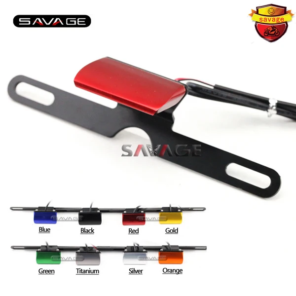 

Universal Motorcycle Accessories CNC Aluminum License Plate LED Light For DUCATI X Diavel/ Carbon/ Multistada 1200 1100 1000