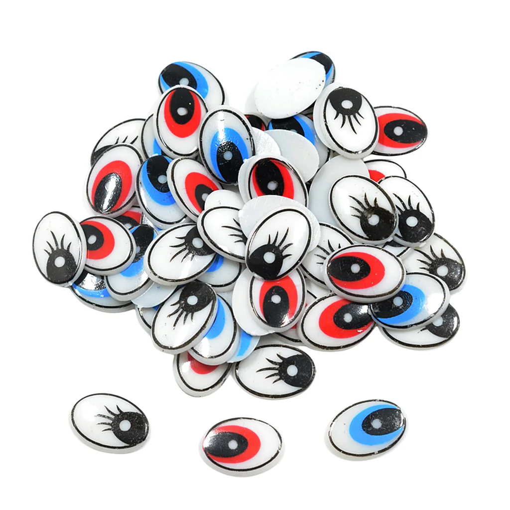 60pcs DIY Plastic Cartoon Eyes for Children Bear Dolls Animal Puppet Supply Toys Gifts DIY Scrapbooking Flatback Embellishments