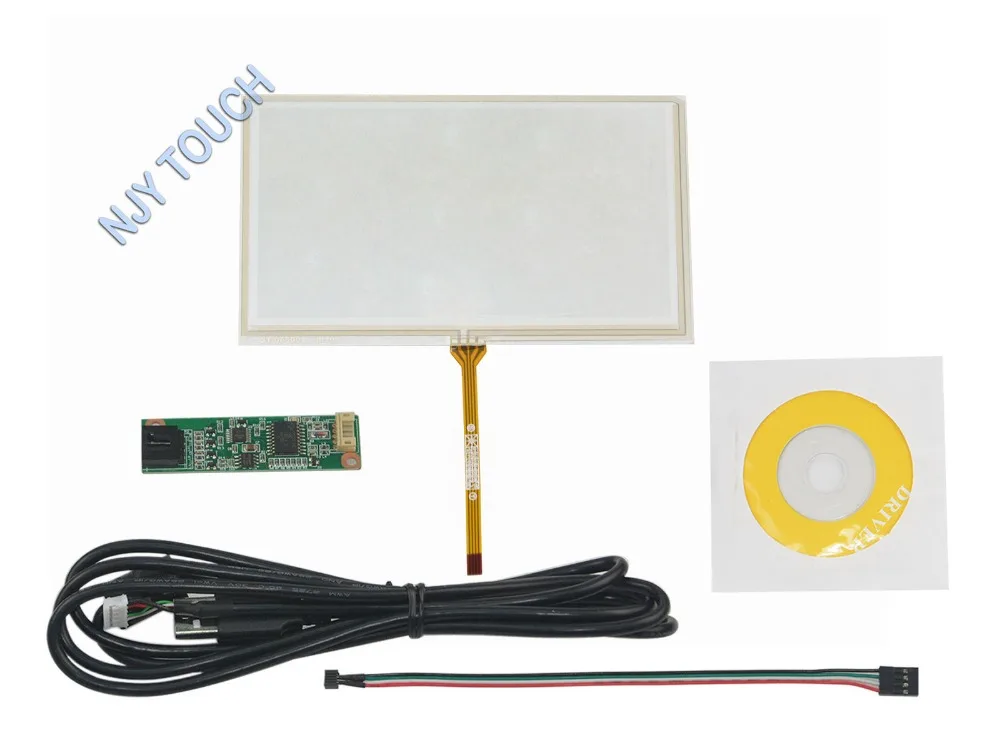 

6.5inch Film to Film 4Wire Resistive 155x89mm Touch Screen Panel with USB Controller kit For Car DVD GPS