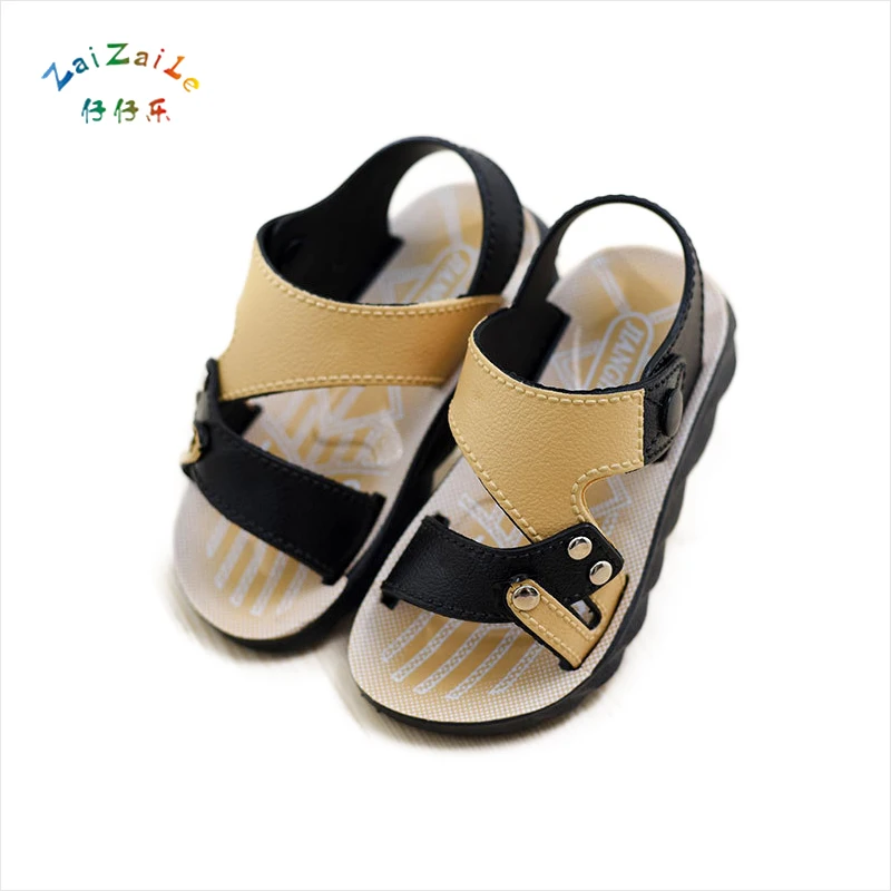 brand new breathable children sandals 2017 summer boys casual PU leather sequins buckle kids comfortable single sandal shoes