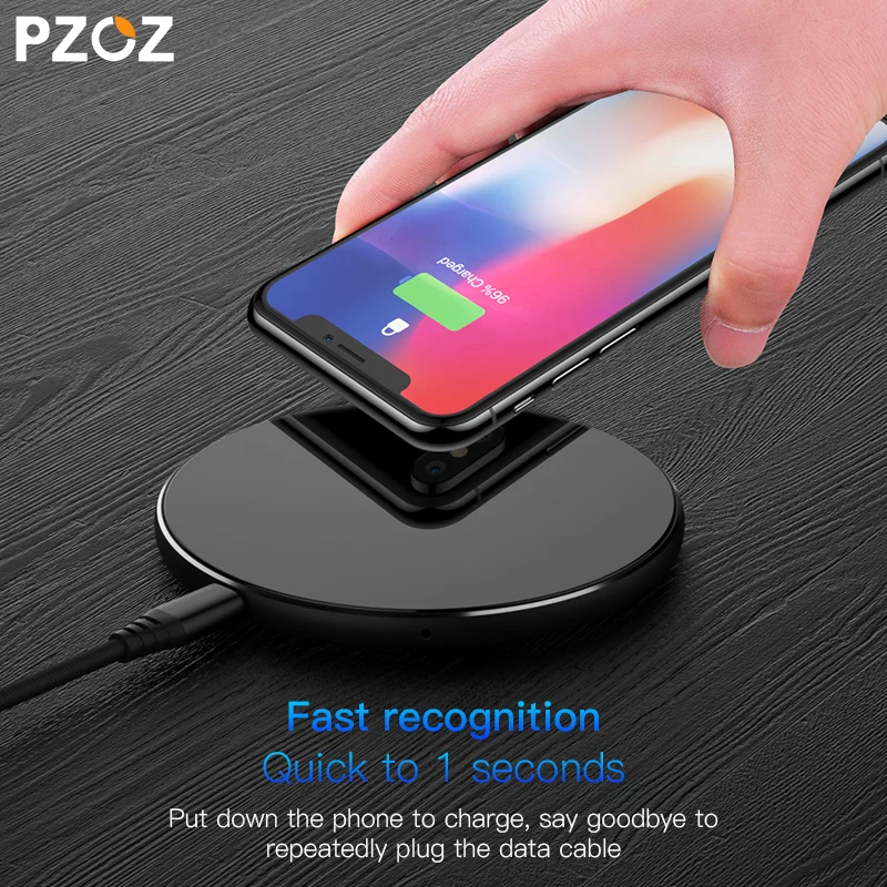  PZOZ 75 W QI Drahtlose Ladegerät adapter telefon usb Schnelle Lade Pad Für iphone X 8 plus Samsung 