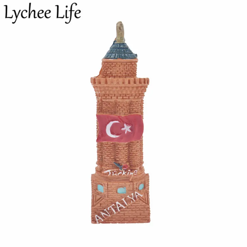 

Turkey Scenic Refrigerator Magnetic Sticker Famous Lighthouse Resin Fridge Magnet Souvenir Modern Home Kitchen Decor