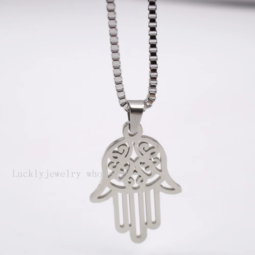 Цепочка с подвеской Хамса из нержавеющей стали 2 4 мм 24 дюйма|hamsa hand|chain necklacefashion