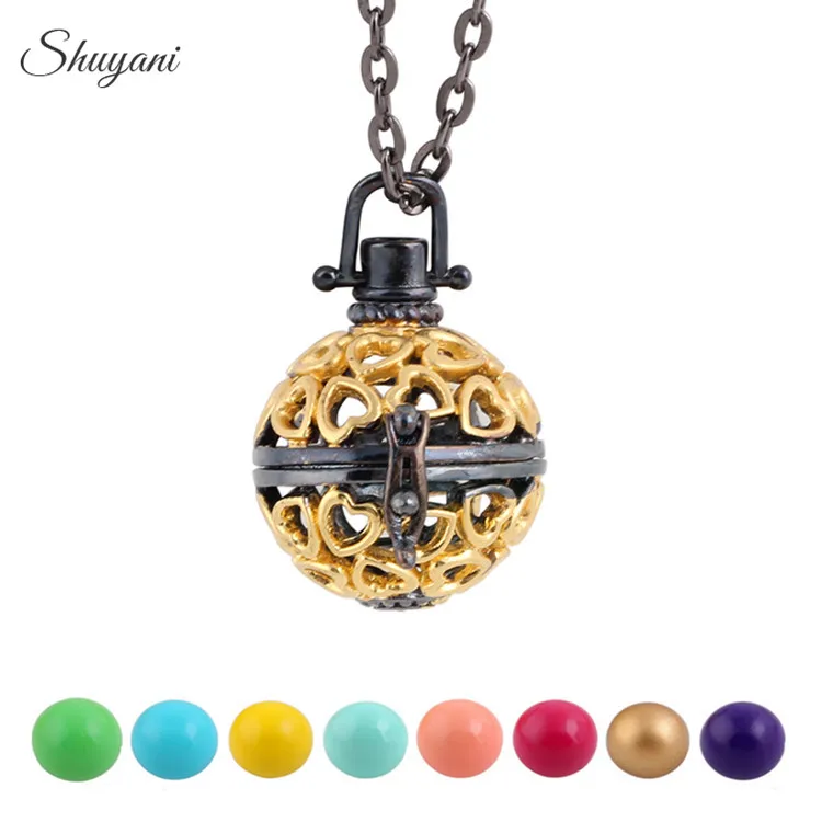10PCS-Fashion-Gold-Hollow-Cage-Locket-Musical-Pregnancy-Ball-Mexican-Bola-Harmony-Ball-for-Angel-Caller