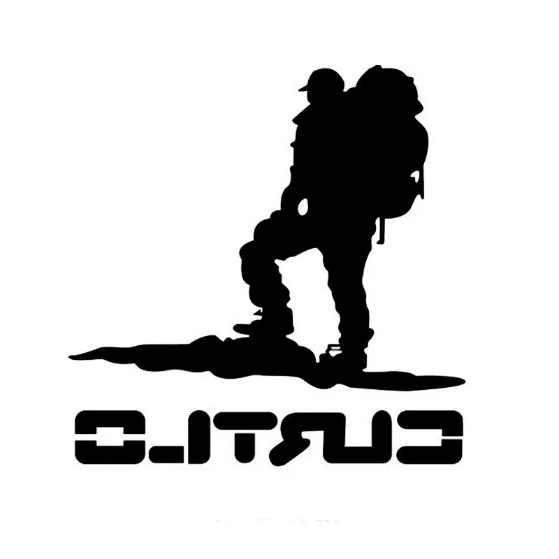 

Travelers Climbers Off-Road Vehicle Stickers Car Stickers Decals SUV Off-Road People Black/Silver CT-467
