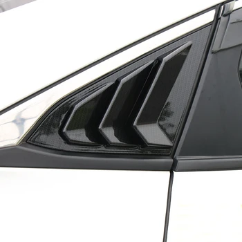 

For Honda Civic SEDAN 2016-2020 Rear Side Quarter Window Vent Scoop Louver Panel Cover Trim Car Styling