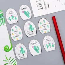 Креативный Зеленый Кактус комбинированная Закладка на магните мини-папка для книг DIY офисные Канцелярские и школьные принадлежности 4 шт./пакет