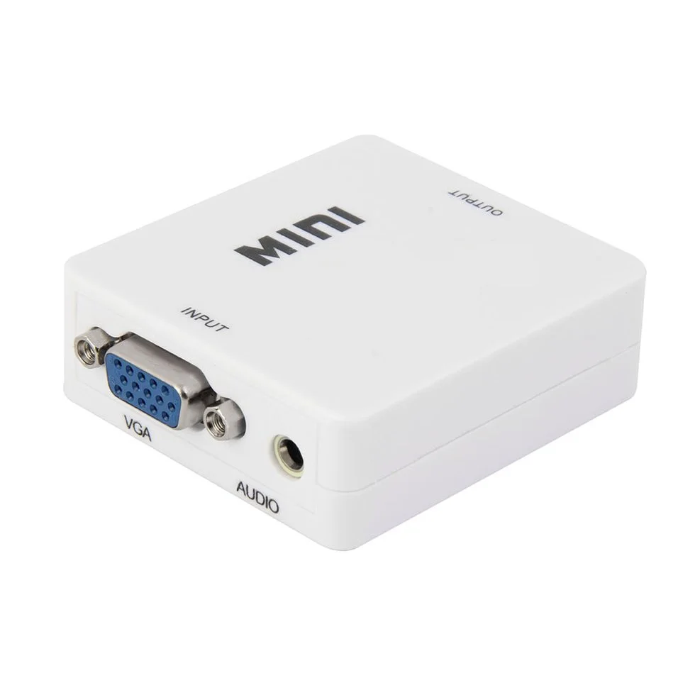 

5PCS Mini VGA Audio to Female HDMI 1080p Converter Adapter with 3.5mm Audio Cable