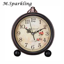 M. Sparkling стиль домашний уличный портативный милый мини мультипликационный циферблат с цифрами Круглый Настольный будильник