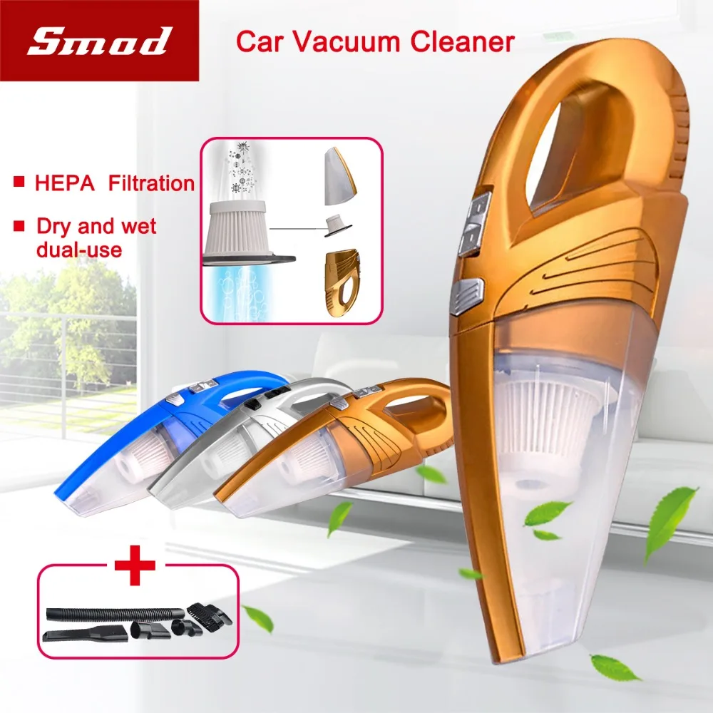 Car Vacuum Cleaner, DC 12V 120W 4kPA High Power Portable Wet/Dry Dual