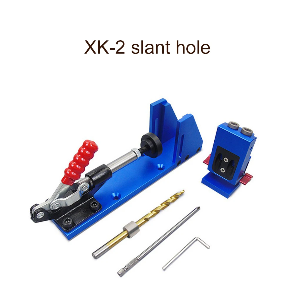 Wood Dowel Hole Drilling Guide Jig Drill Bit Woodworking Positioner Locator Tool