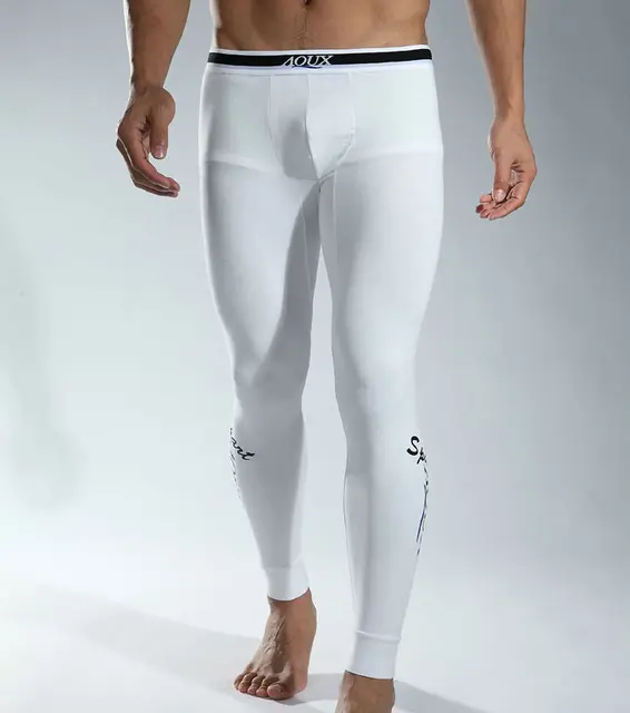 LZ Aqux male 100 cotton legging thin male underpants tights warm pants