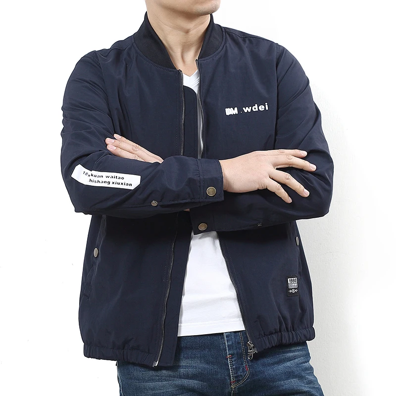 plus size 8XL New Arrival Spring Men's Jackets Solid Fashion Coats Male Casual Slim Stand Collar 