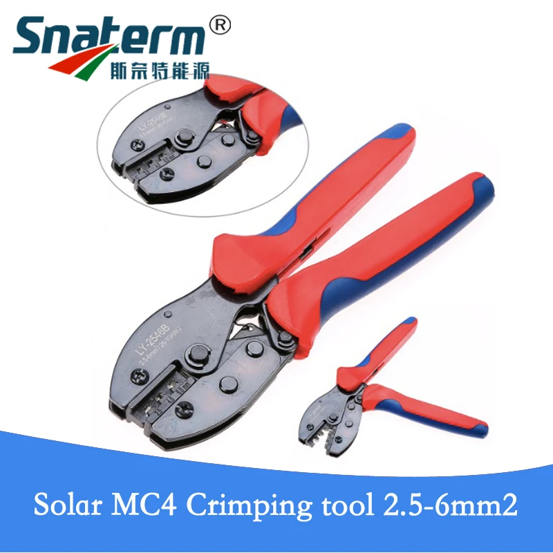 

MC4 Solar PV 2.5-6mm2 Terminal Cable Connector Crimping Plier Crimper Tool for Solar Panel PV Cables 10/12/14 AWG