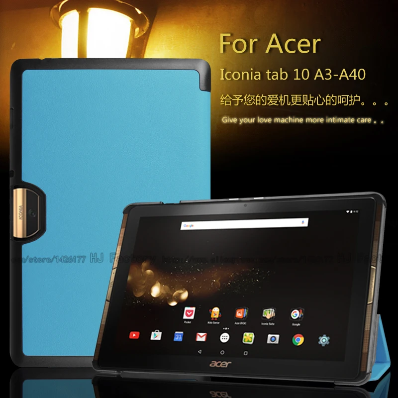 For Acer Iconia Tab 10 A3-A40 One 10 B3-A30 10.1 inch Tablet Ultra Slim Magnetic 3 Fold Stand PU Leather Cover Protective Case For Acer Iconia Tab 10 A3-A40 One 10 B3-A30 10.1 inch Tablet Ultra Slim Magnetic 3 Fold Stand PU Leather Cover Protective Case
