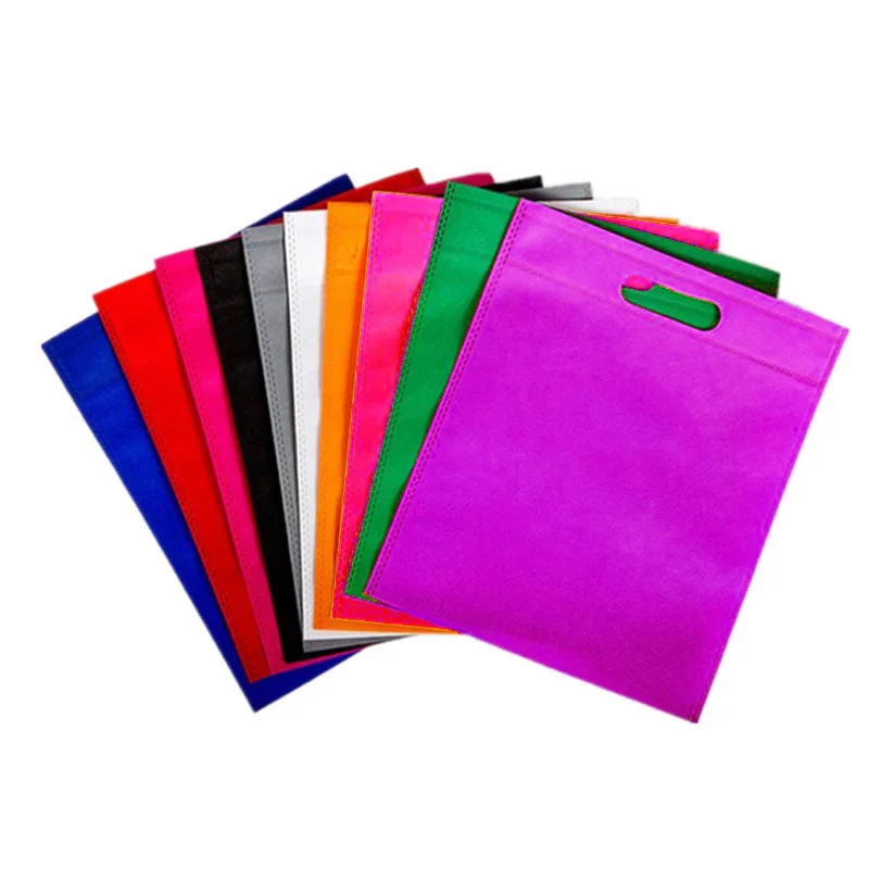 

New design Wholesale cheap eco reusable d-cut nonwoven d cut non-woven bags