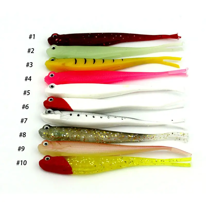 10Pcs/lot free shipping Artificial Soft Fishing Lure13cm 8g Soft Lures