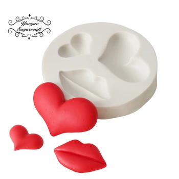 

Yueyue Sugarcraft Lips heart cake decorating tool gumpaste sugar mold fondant silicone cake mold