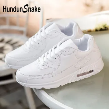 

Hundunsnake Air Cushion Sneakers For Running Leather Men Sport Shoes Women White Mens Tennis Shoe Fitness Basket Homme 2018 G-28