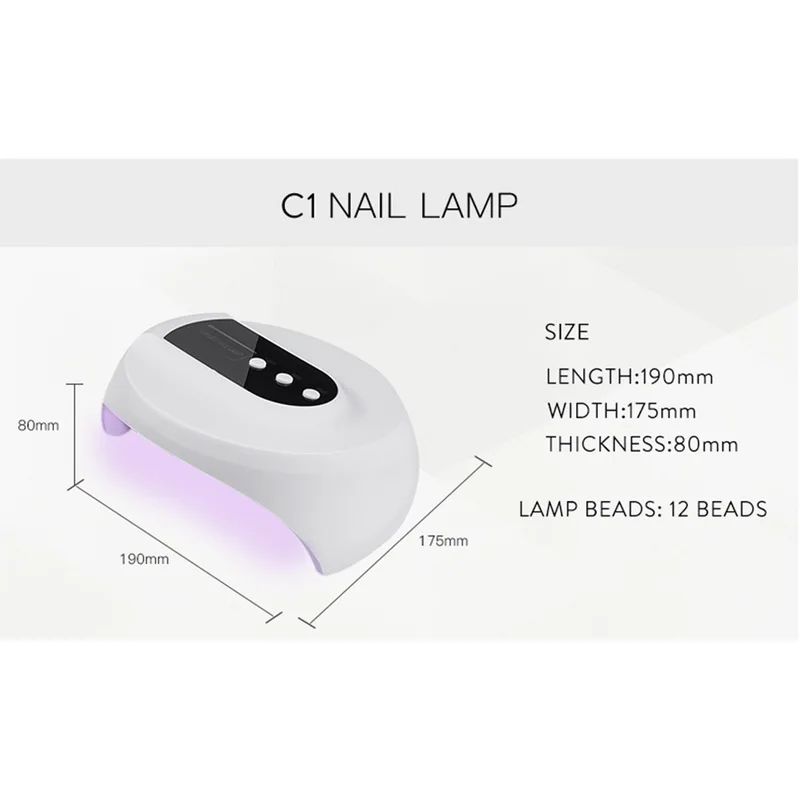 36 Вт Профессиональный дизайн ногтей умный датчик УФ лампа Сушилка для ногтей гель 12 светодиодный USB кабель быстрая сушилка Инструменты для ламп