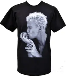Мужская черная футболка BILLY IDOL с черепом GEN X PUNK GOTH HAMLET S-5XL