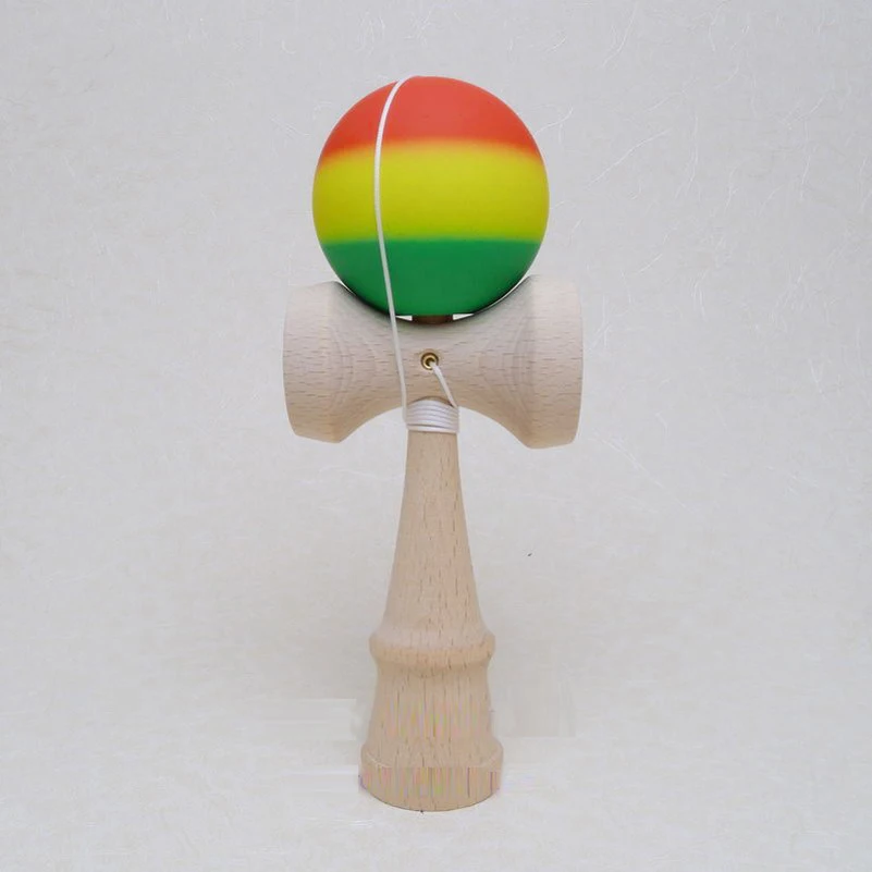 Скраб три цвета деревянная кендама, игрушка Профессиональный Kendamas жонглирование шары Malabares De fuego Juegos De Habilidades Jongleren