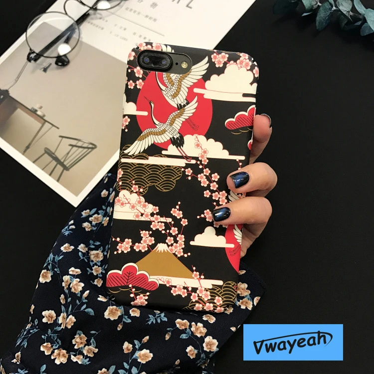 Red-crowned Crane Pink Sakura Case (10)