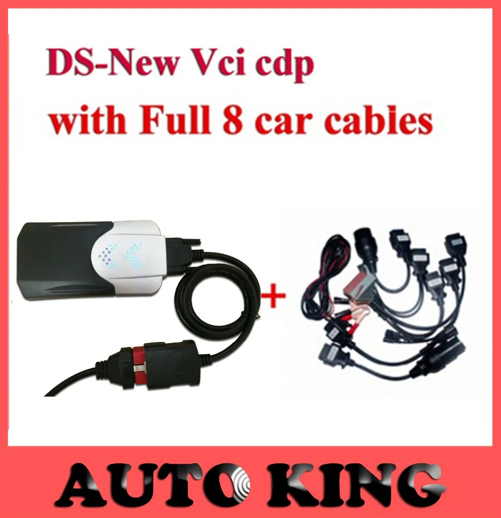 

new shell box model tcs cdp plus 2015.1 software with Full 8pcs car cables for cars trucks obd2 diagnostic tool --DHL Free ship