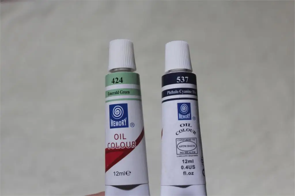 Professional Oil Paint Canvas Pigment Art Supplies Paints Each Tube Drawing 12 ML 24 Colors Set Free For Brush And Paint Tray