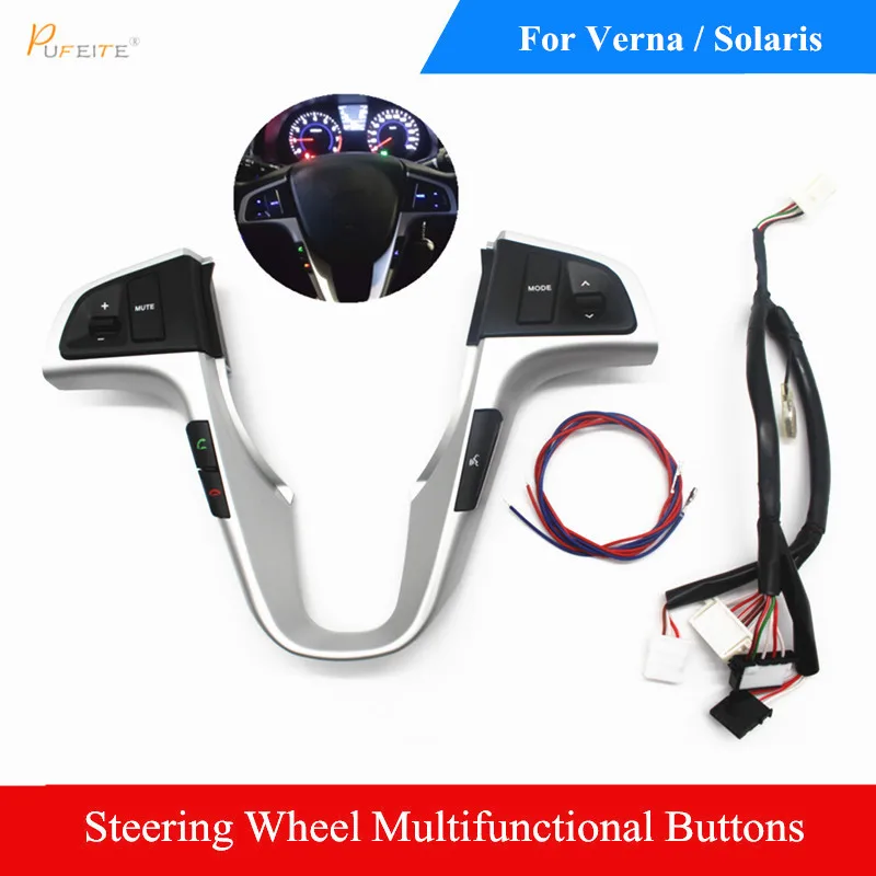car multifunction steering wheel button For Hyundai VERNA SOLARIS
