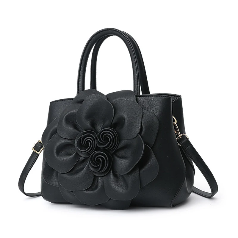 

1 Pcs Womens Handbag Shoulder Bag 3D Flower PU Leather for Mobile Phone Money KA-BEST