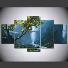 5 piece canvas art new Fantasy Nature Brook on canvas Decoration for Home Prints Canvas Painting Wall Art