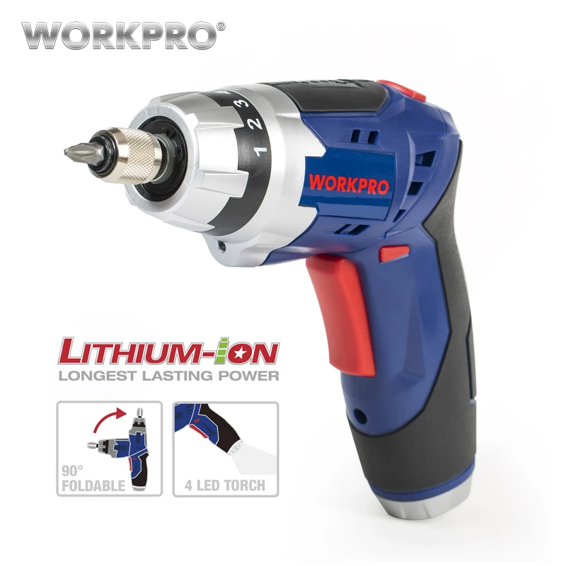 WORKPRO 3.6V Cordless Electric Screwdriver Household Rechargeable