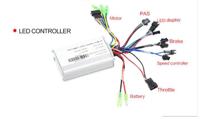 48V 36V14A/20A контроллер электровелосипеда lcd/светодиодный DC управления 250 W/350 W/500 W E Bike DC Бесколлекторный двигатель контроллер синусоида