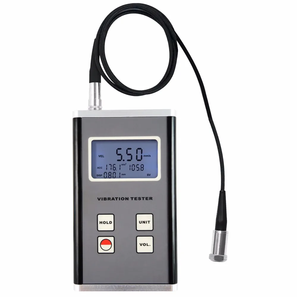 Digital Vibration Meter Piezoelectric Transducer Sensor Displacement