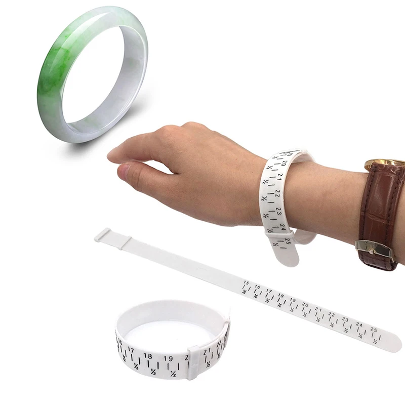 

Plastic Bracelet Ring Sizer Wristband Finger Measuring Tool Measure Finger Gauge Jewelry Making Tool