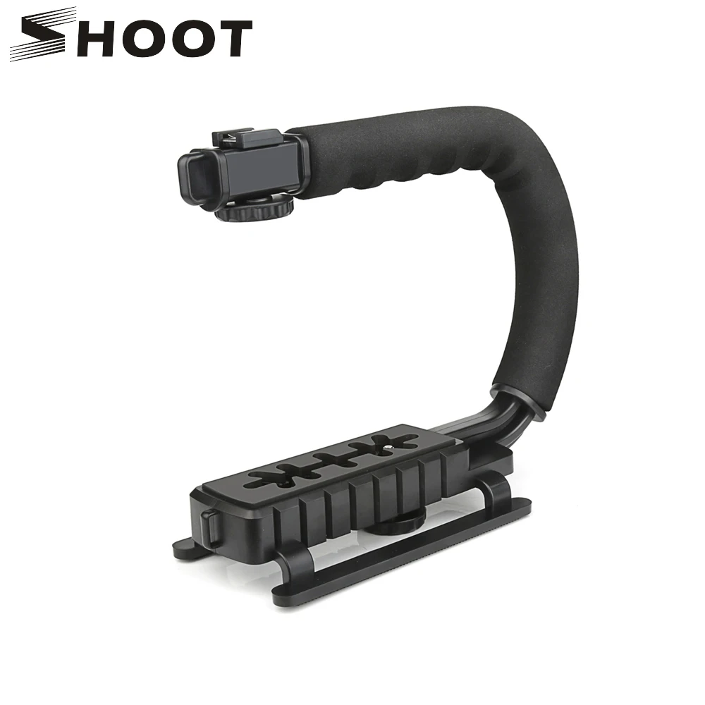 

SHOOT C Shaped Holder Video Handheld Stabilizer Steadycam for DSLR Nikon Canon Sony Yi Gopro Camera Phone Steadycam Holder Grip