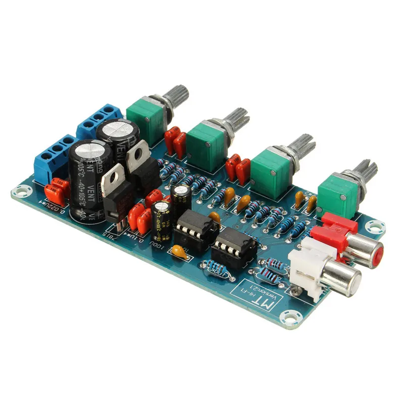 

NE5532 OP-AMP HIFI Amplifier Preamplifier Volume Tone EQ Control Board DIY Kits New Arrival